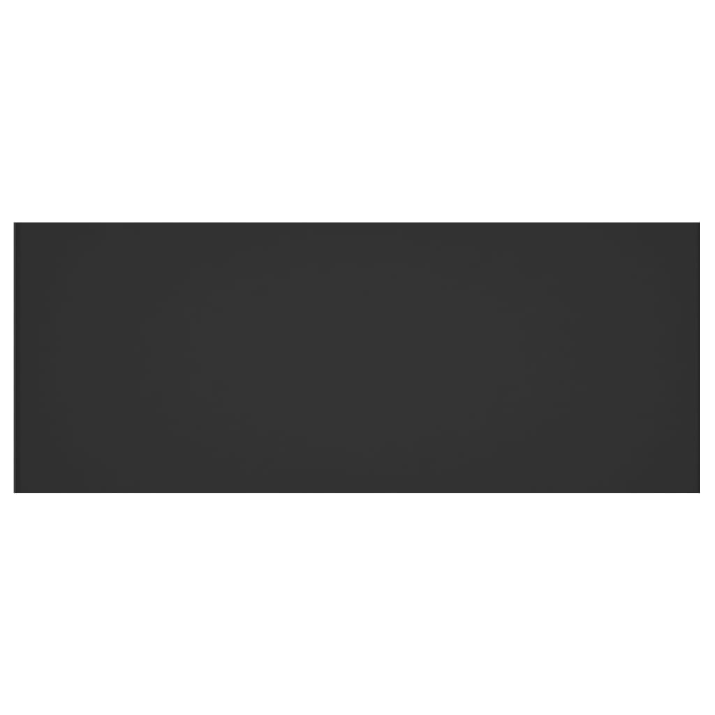 Fekete szerelt fa ágyfejtámla 200x1,5x80 cm