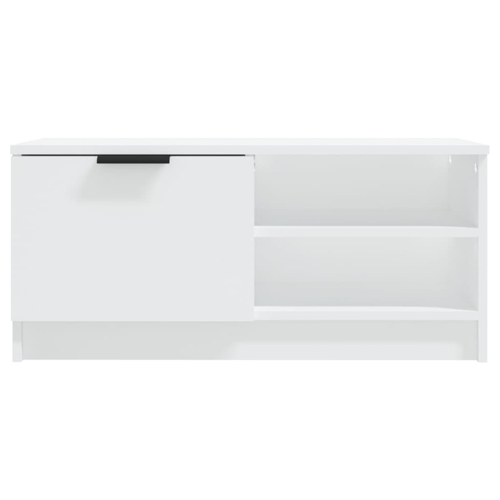 Fehér szerelt fa tv-szekrény 80 x 35 x 36,5 cm Fehér szerelt fa tv-szekrény 80 x 35 x 36,5 cm