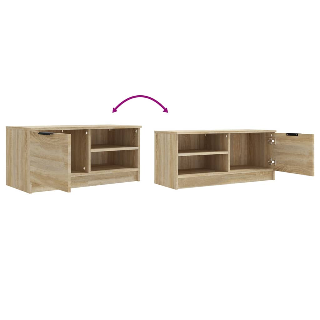 2 db sonoma-tölgy színű szerelt fa tv-szekrény 80x35x36,5 cm 2 db sonoma-tölgy színű szerelt fa tv-szekrény 80x35x36,5 cm