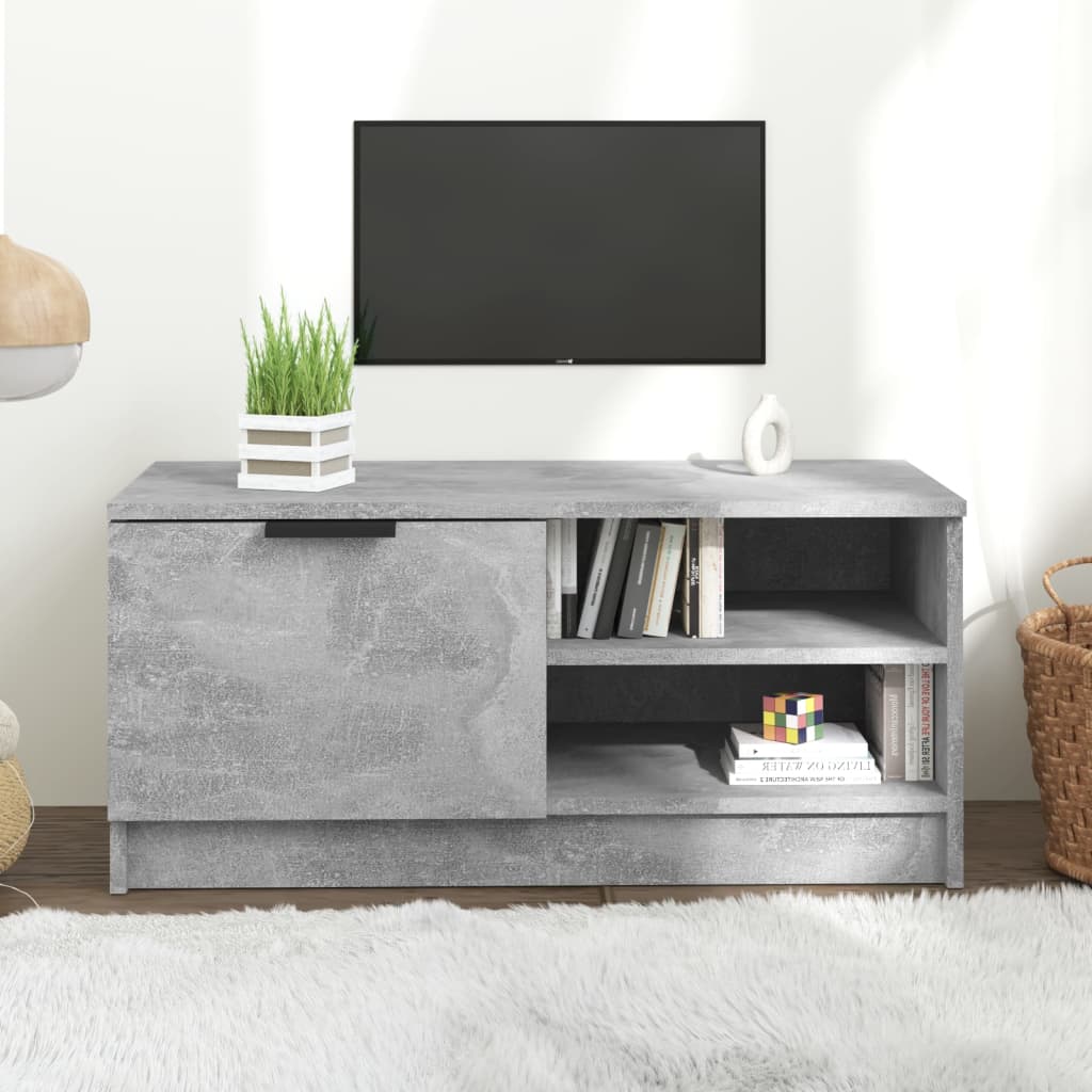 Betonszürke szerelt fa tv-szekrény 80x35x36,5 cm Betonszürke szerelt fa tv-szekrény 80x35x36,5 cm