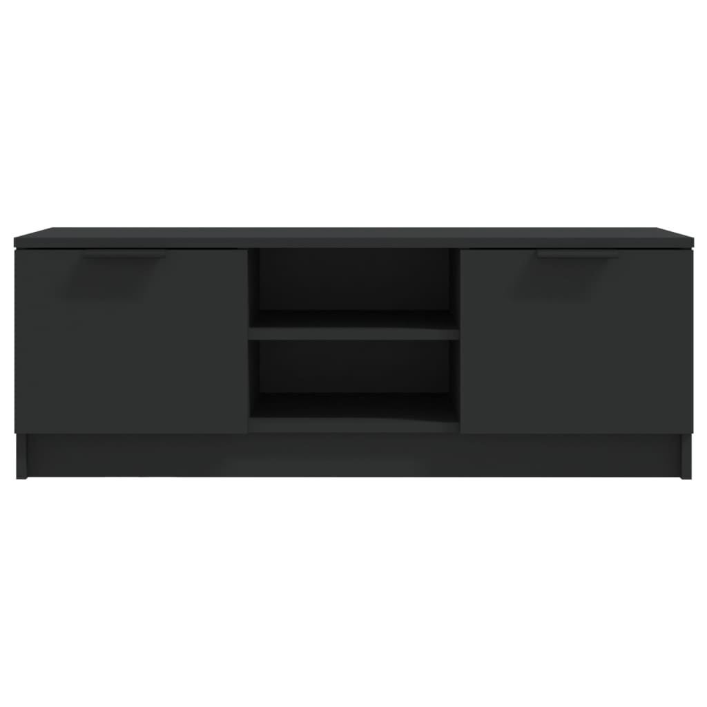 Fekete szerelt fa tv-szekrény 102x35x36,5 cm