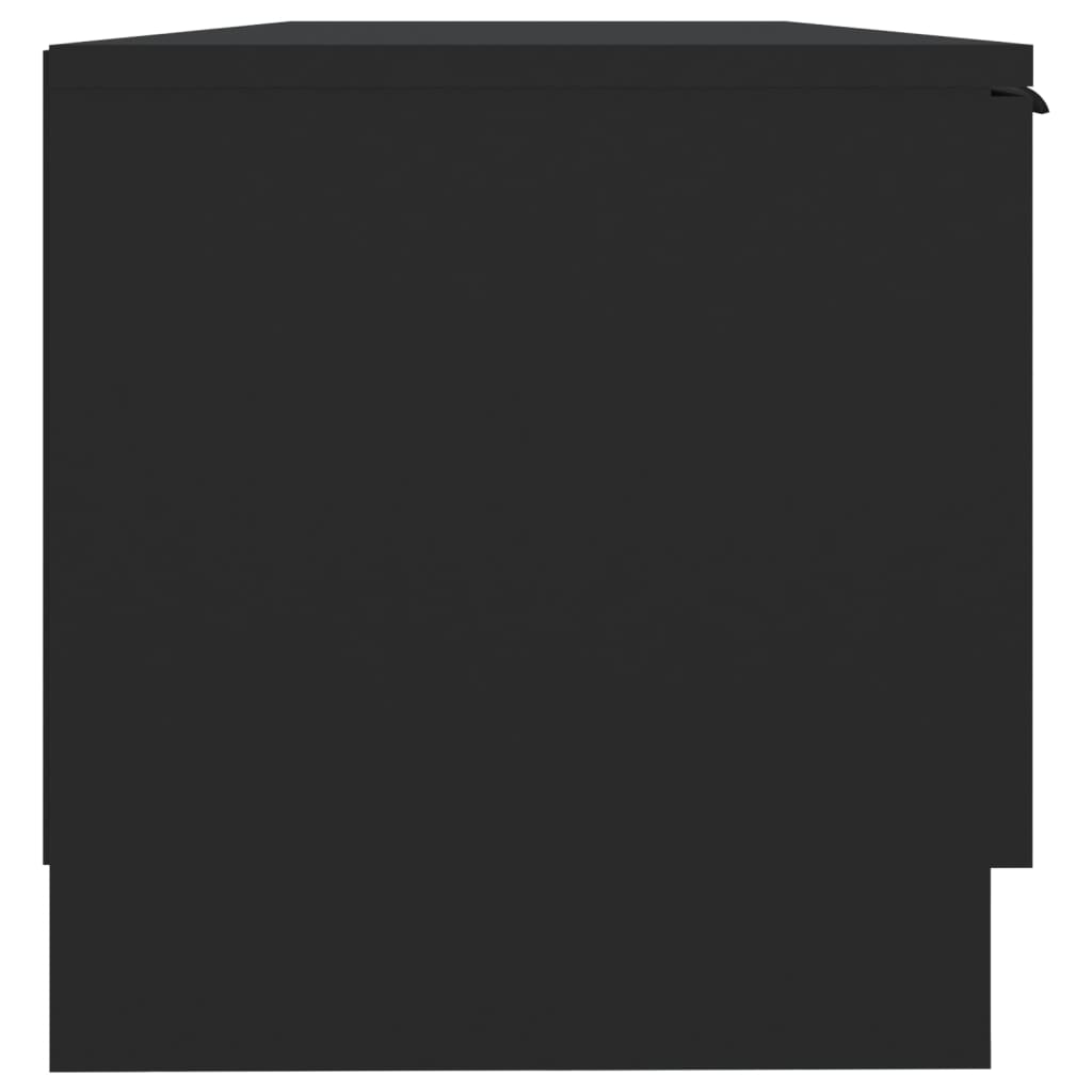Fekete szerelt fa tv-szekrény 102x35x36,5 cm