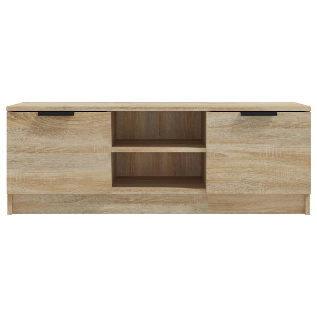 Sonoma-tölgyszínű szerelt fa fali tv-szekrény 102x35x36,5 cm