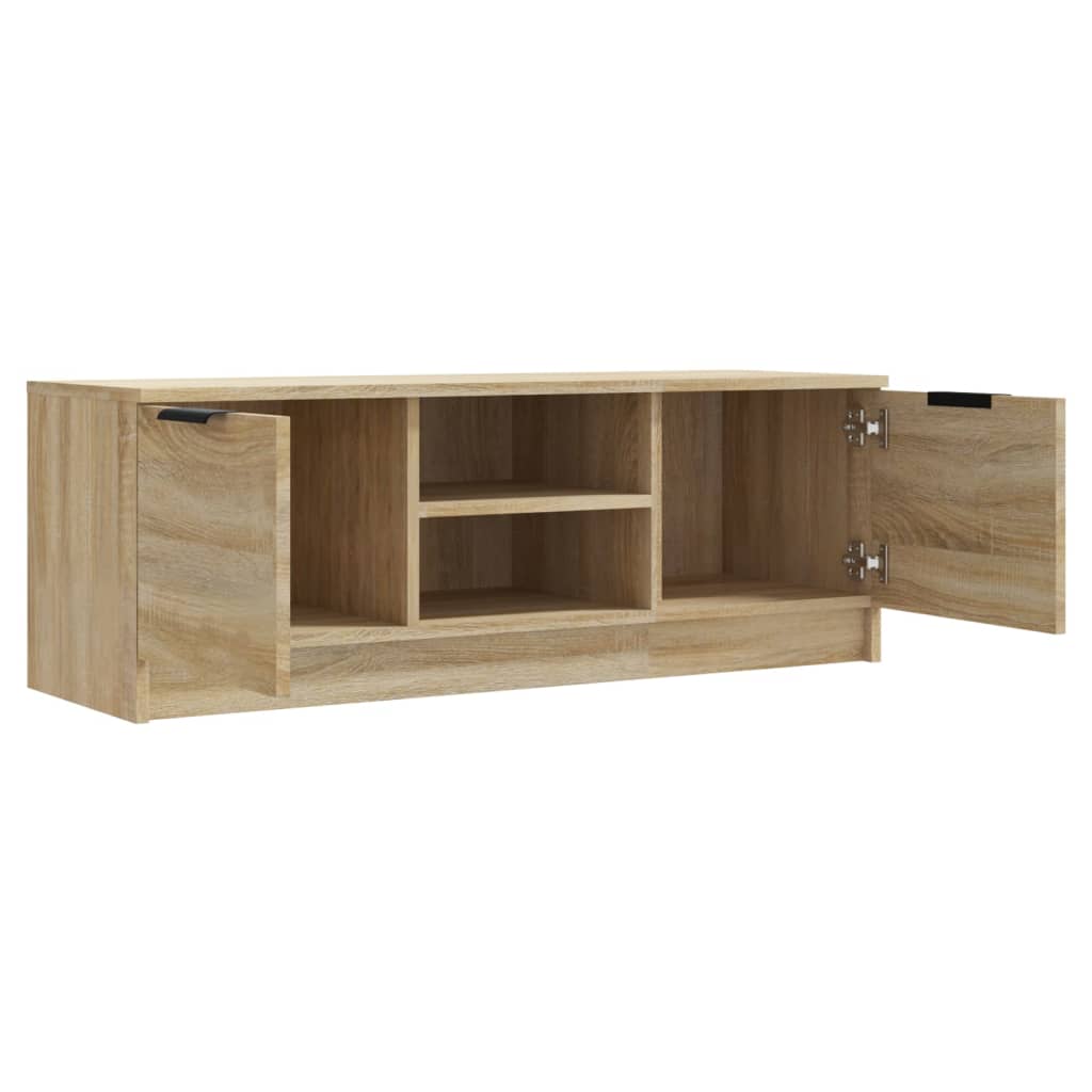 Sonoma-tölgyszínű szerelt fa fali tv-szekrény 102x35x36,5 cm