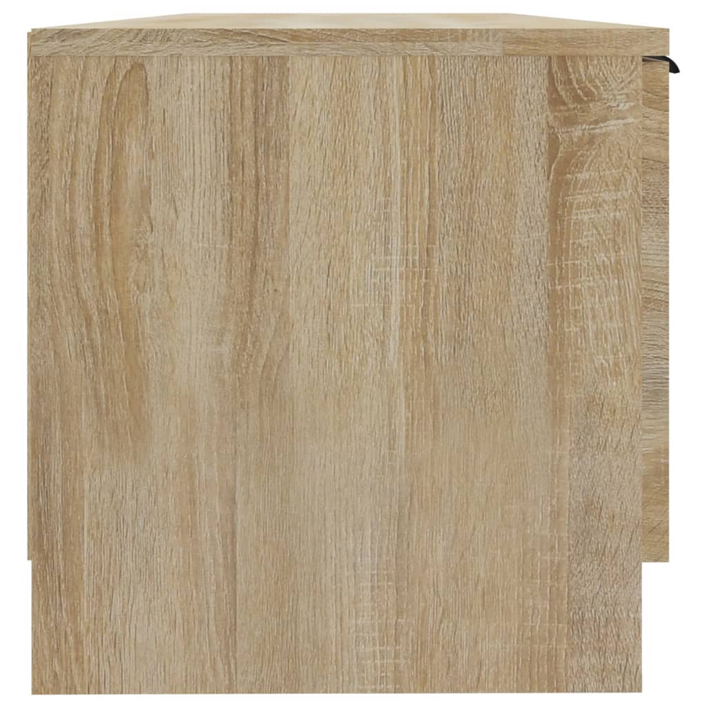 Sonoma-tölgyszínű szerelt fa fali tv-szekrény 102x35x36,5 cm
