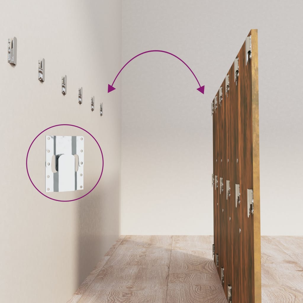 Füstös tölgy színű szerelt fa ágyfejtámla 200x1,5x80 cm