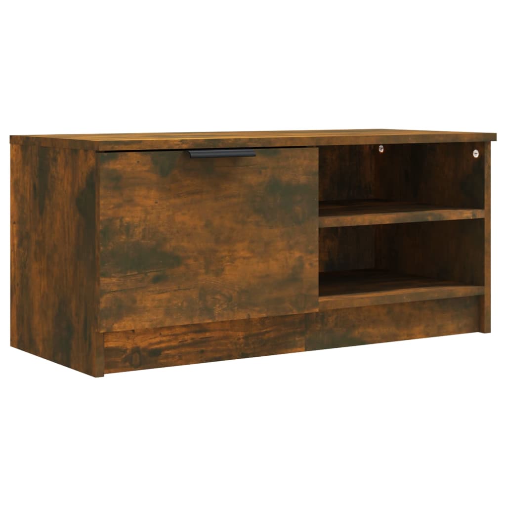 Füstös tölgyszínű szerelt fa tv-szekrény 80 x 35 x 36,5 cm Füstös tölgyszínű szerelt fa tv-szekrény 80 x 35 x 36,5 cm