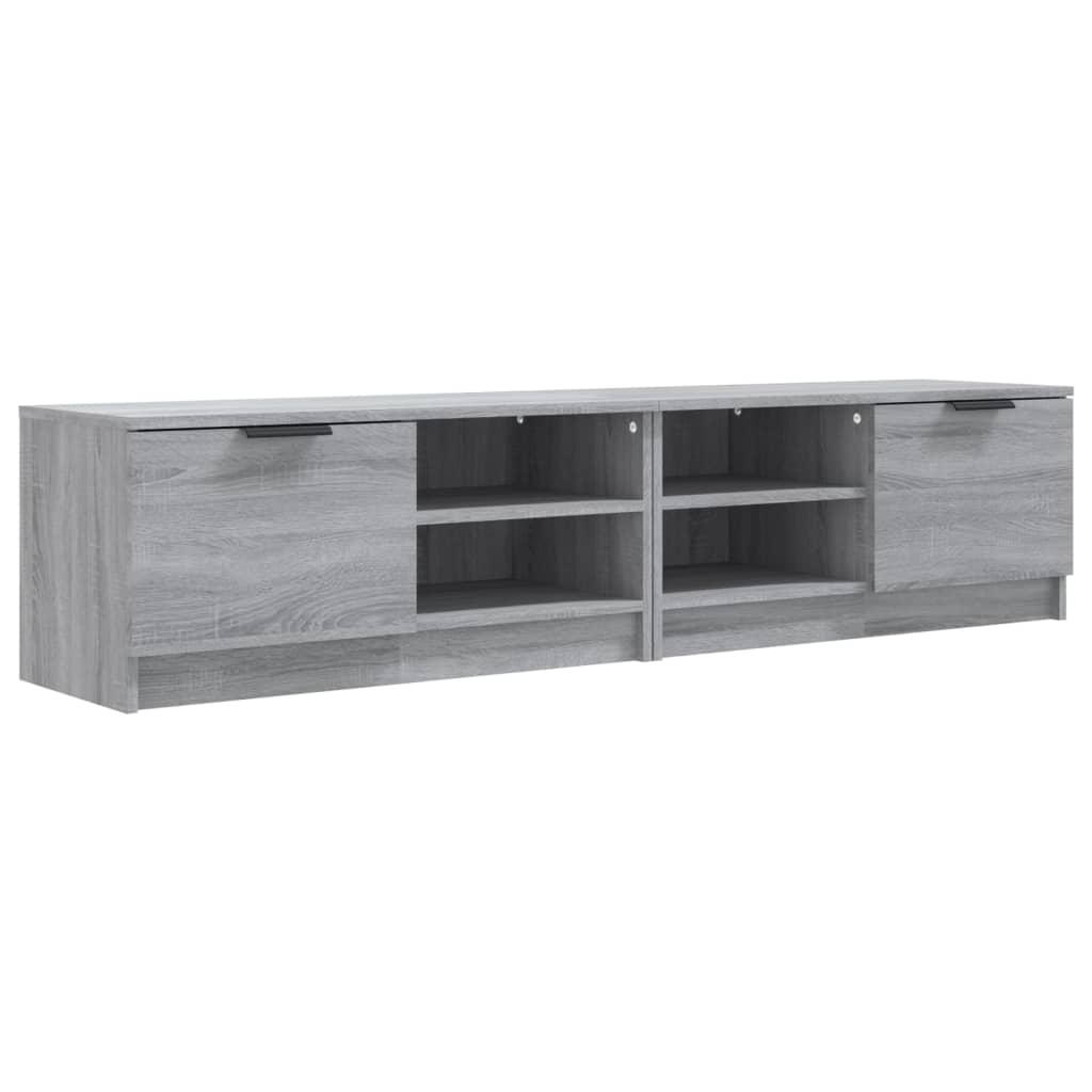 2 db szürke sonoma színű szerelt fa tv-szekrény 80x35x36,5 cm
