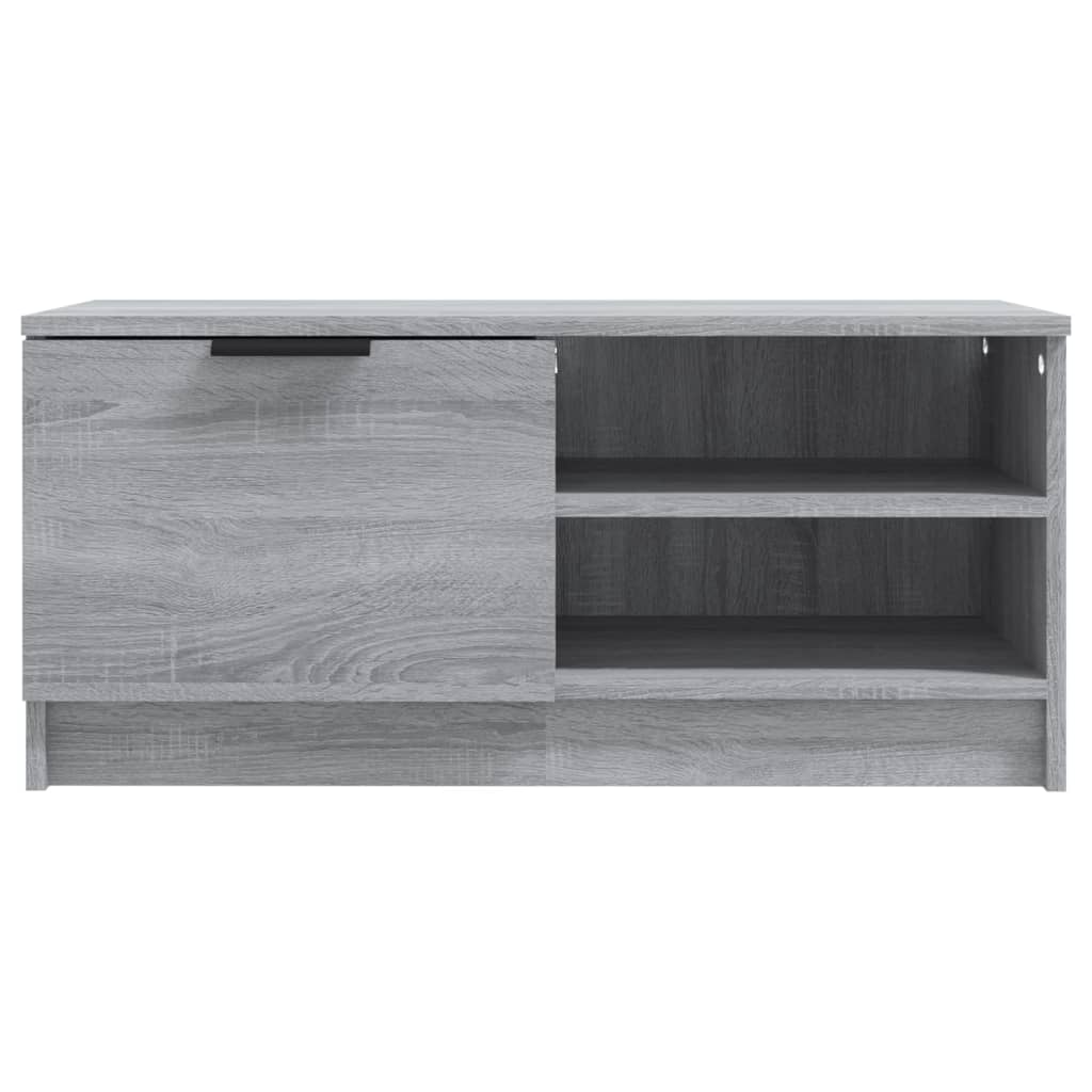 2 db szürke sonoma színű szerelt fa tv-szekrény 80x35x36,5 cm
