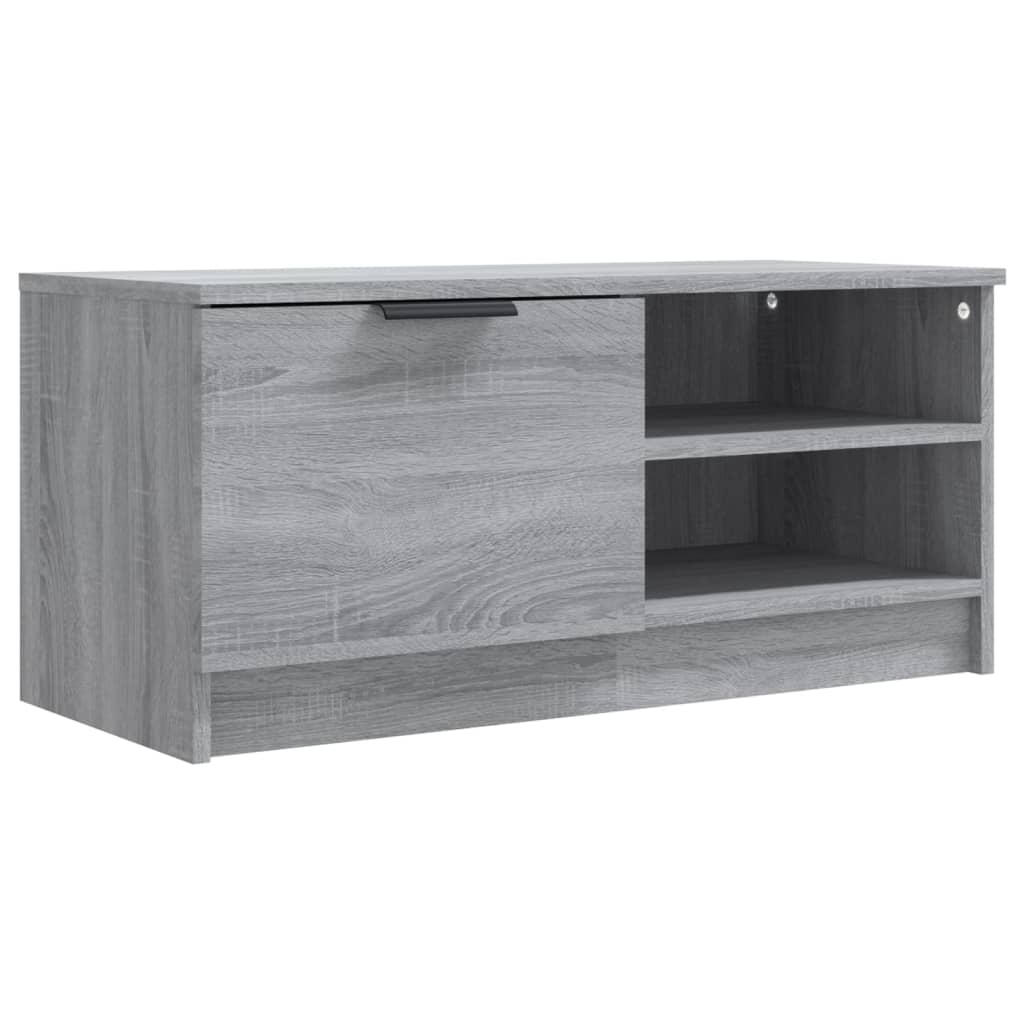 2 db szürke sonoma színű szerelt fa tv-szekrény 80x35x36,5 cm