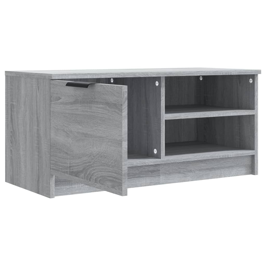 2 db szürke sonoma színű szerelt fa tv-szekrény 80x35x36,5 cm