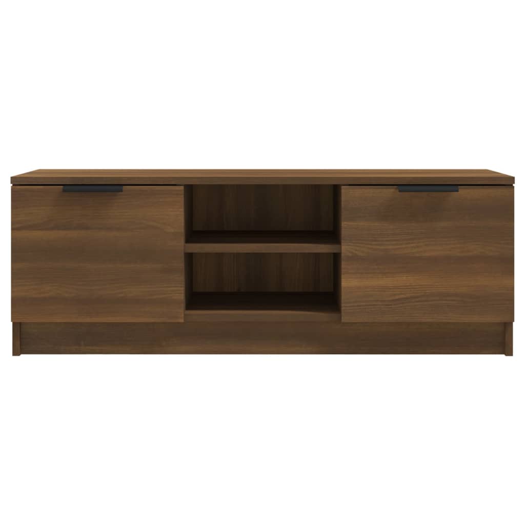 Barna tölgy színű szerelt fa tv-szekrény 102 x 35 x 36,5 cm Barna tölgy színű szerelt fa tv-szekrény 102 x 35 x 36,5 cm