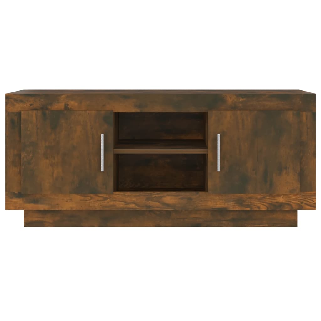 Füstös tölgyszínű szerelt fa fali tv-szekrény 102 x 35 x 45 cm Füstös tölgyszínű szerelt fa fali tv-szekrény 102 x 35 x 45 cm