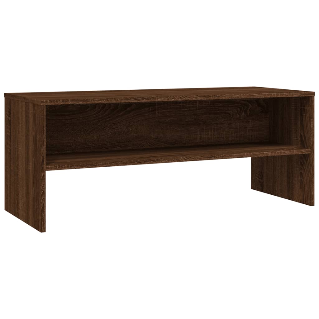 Barna tölgyszínű szerelt fa tv-szekrény 100 x 40 x 40 cm Barna tölgyszínű szerelt fa tv-szekrény 100 x 40 x 40 cm