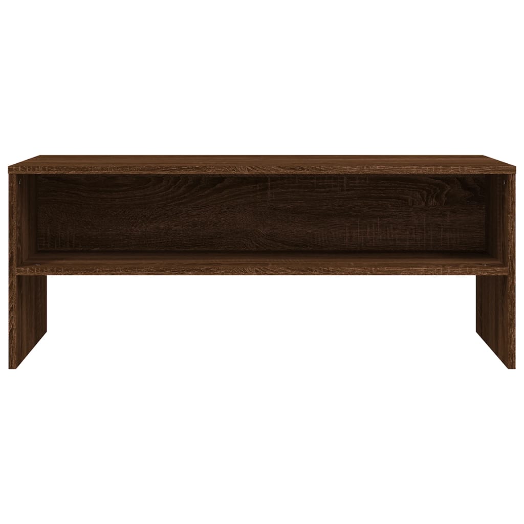 Barna tölgyszínű szerelt fa tv-szekrény 100 x 40 x 40 cm Barna tölgyszínű szerelt fa tv-szekrény 100 x 40 x 40 cm
