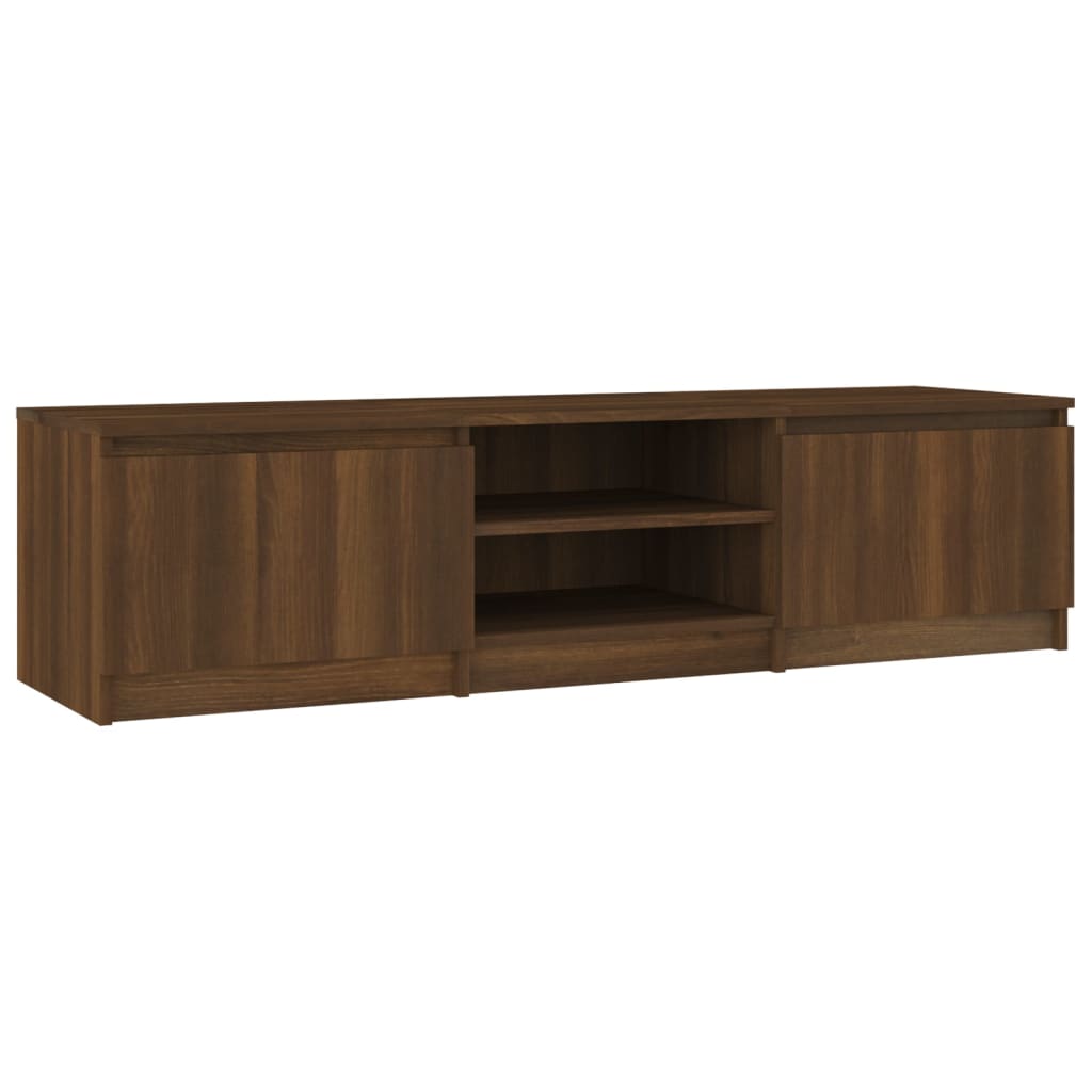Barna tölgyszínű szerelt fa tv-szekrény 140 x 40 x 35,5 cm Barna tölgyszínű szerelt fa tv-szekrény 140 x 40 x 35,5 cm