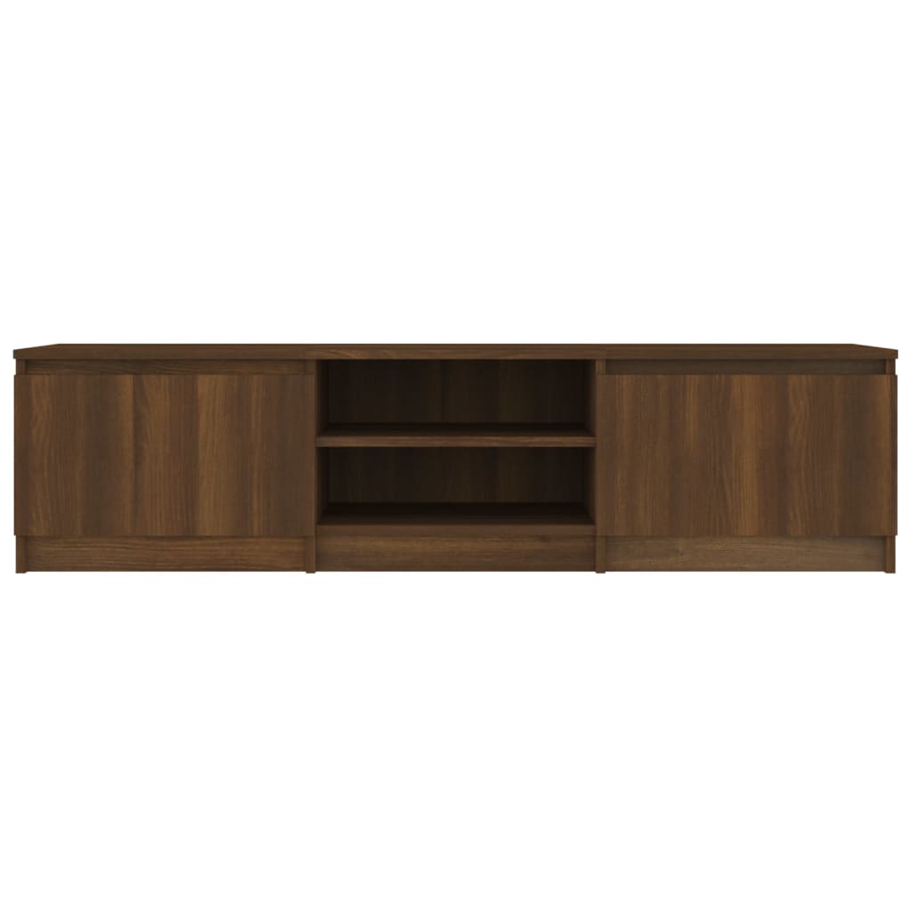 Barna tölgyszínű szerelt fa tv-szekrény 140 x 40 x 35,5 cm Barna tölgyszínű szerelt fa tv-szekrény 140 x 40 x 35,5 cm