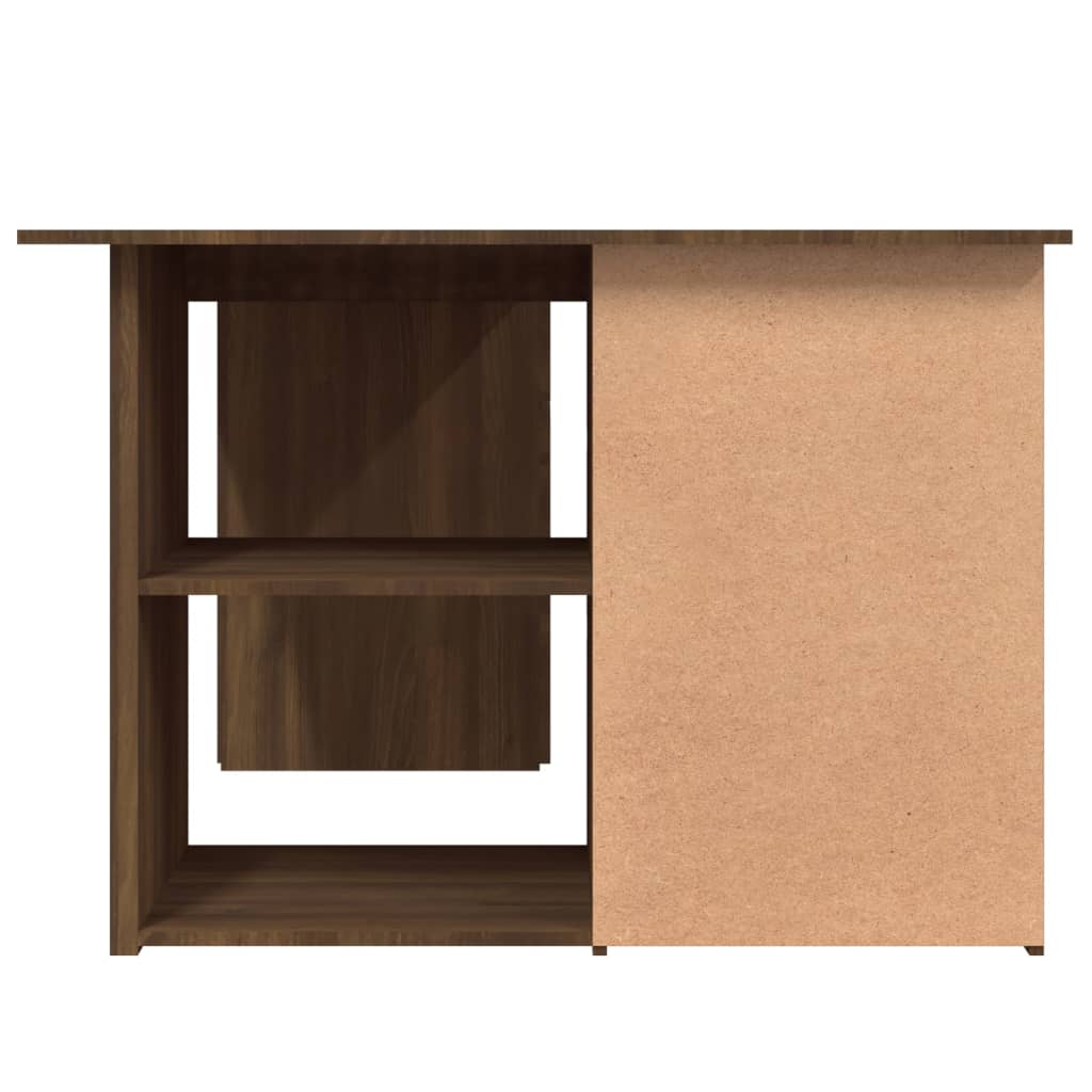 Barna tölgy színű szerelt fa sarokíróasztal 145 x 100 x 76 cm Barna tölgy színű szerelt fa sarokíróasztal 145 x 100 x 76 cm