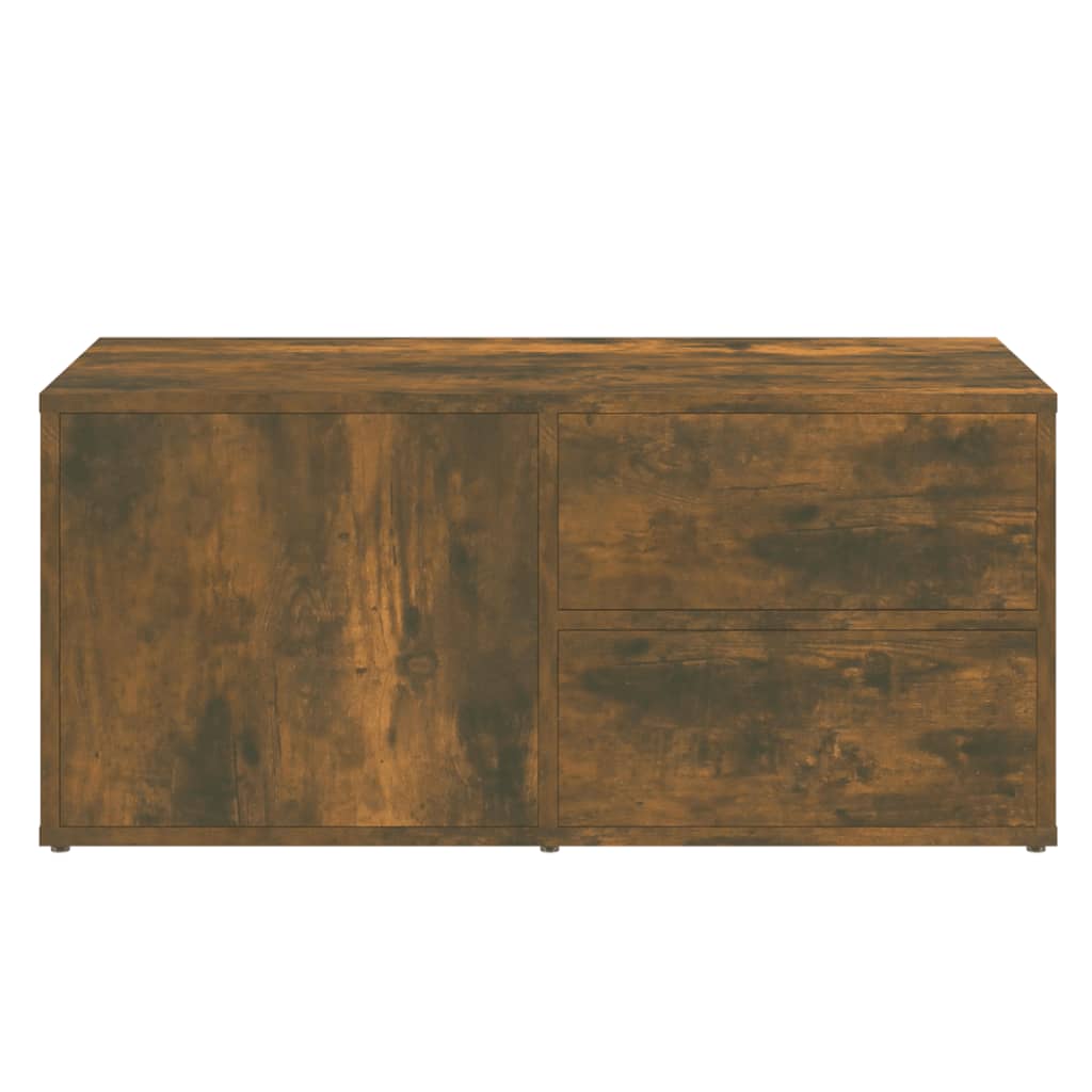 Füstös tölgyszínű szerelt fa tv-szekrény 80 x 34 x 36 cm Füstös tölgyszínű szerelt fa tv-szekrény 80 x 34 x 36 cm