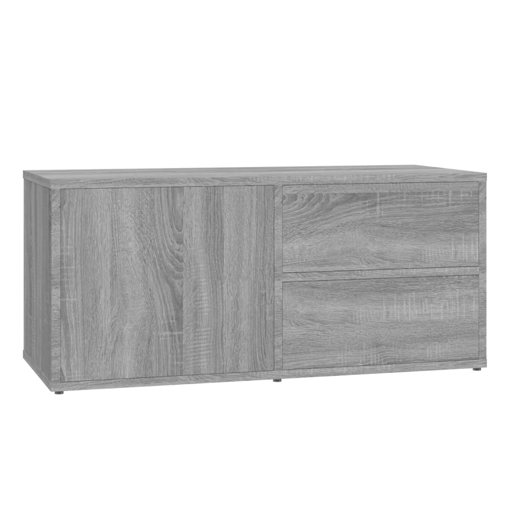 Szürke sonoma színű szerelt fa tv-szekrény 80 x 34 x 36 cm Szürke sonoma színű szerelt fa tv-szekrény 80 x 34 x 36 cm
