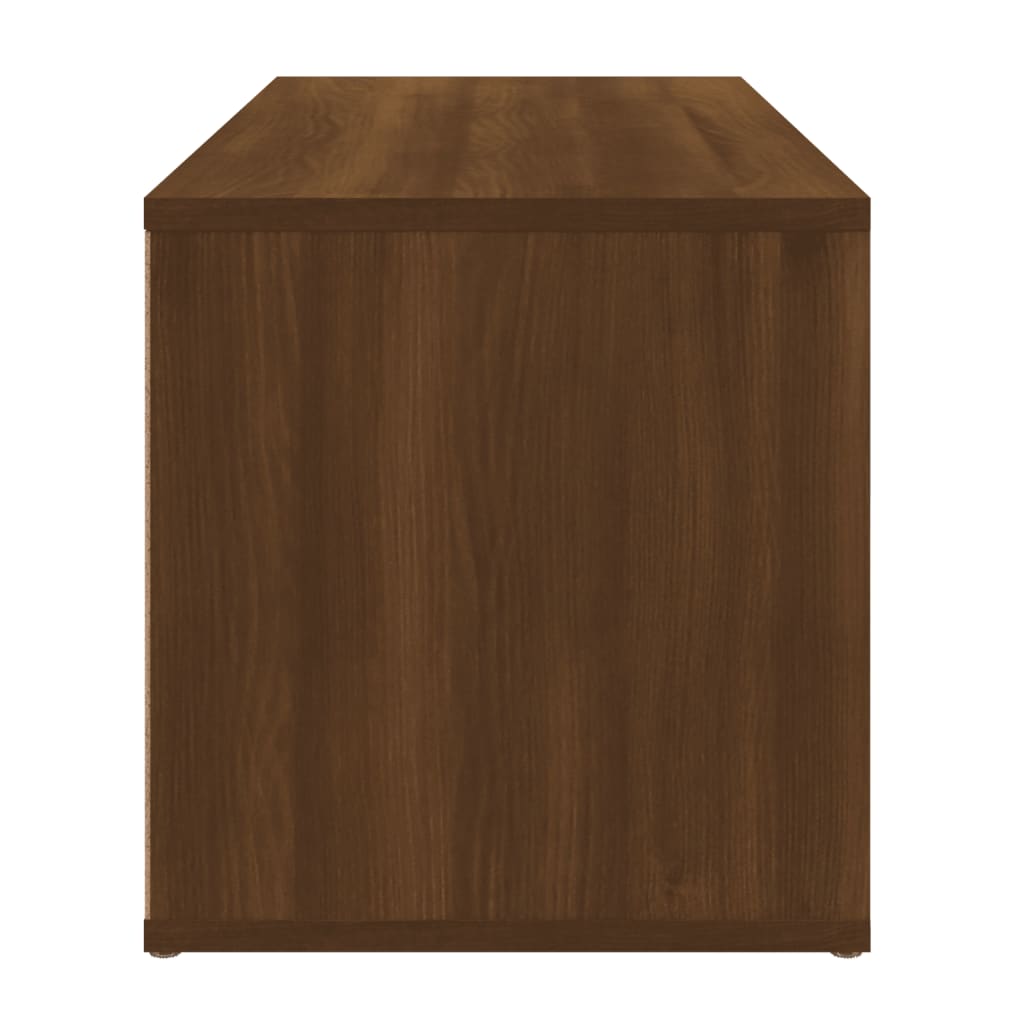 Barna tölgyszínű szerelt fa tv-szekrény 80 x 34 x 36 cm