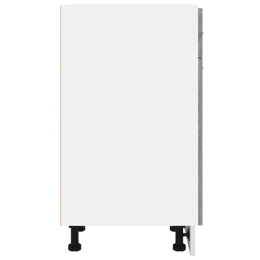 Szürke sonoma szerelt fa fiókos alsószekrény 30 x 46 x 81,5 cm