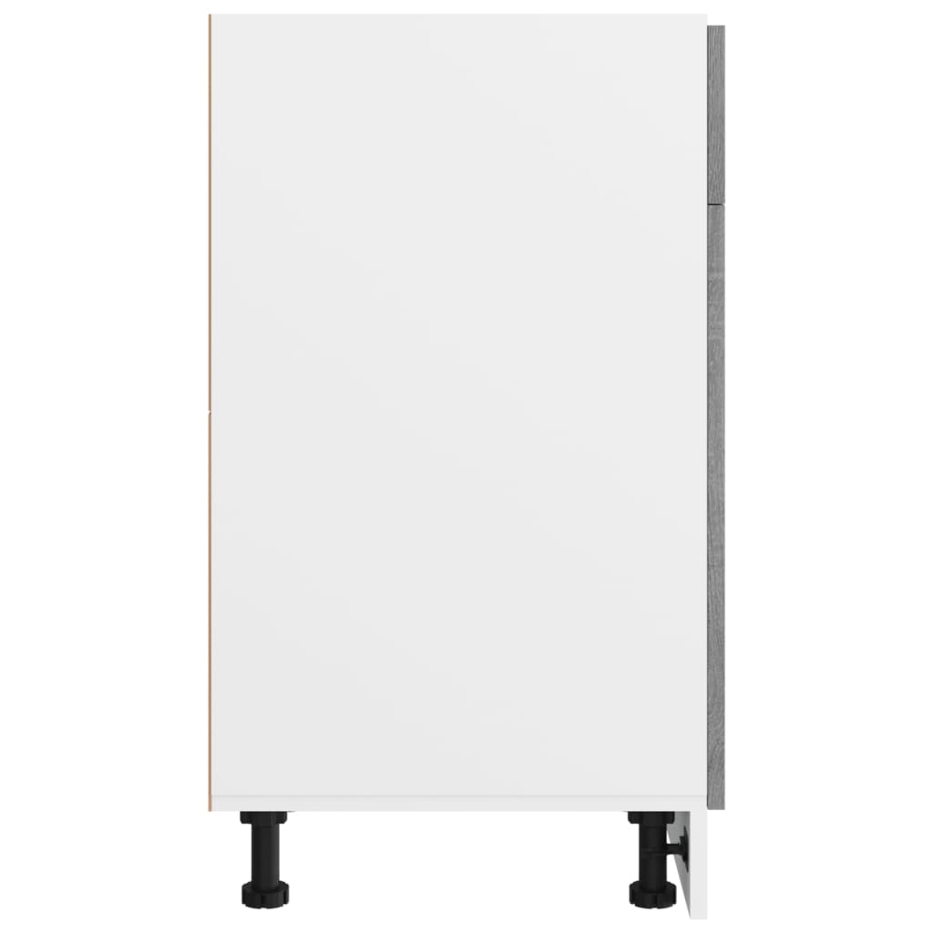 Szürke sonoma szerelt fa fiókos alsószekrény 40x46x81,5 cm