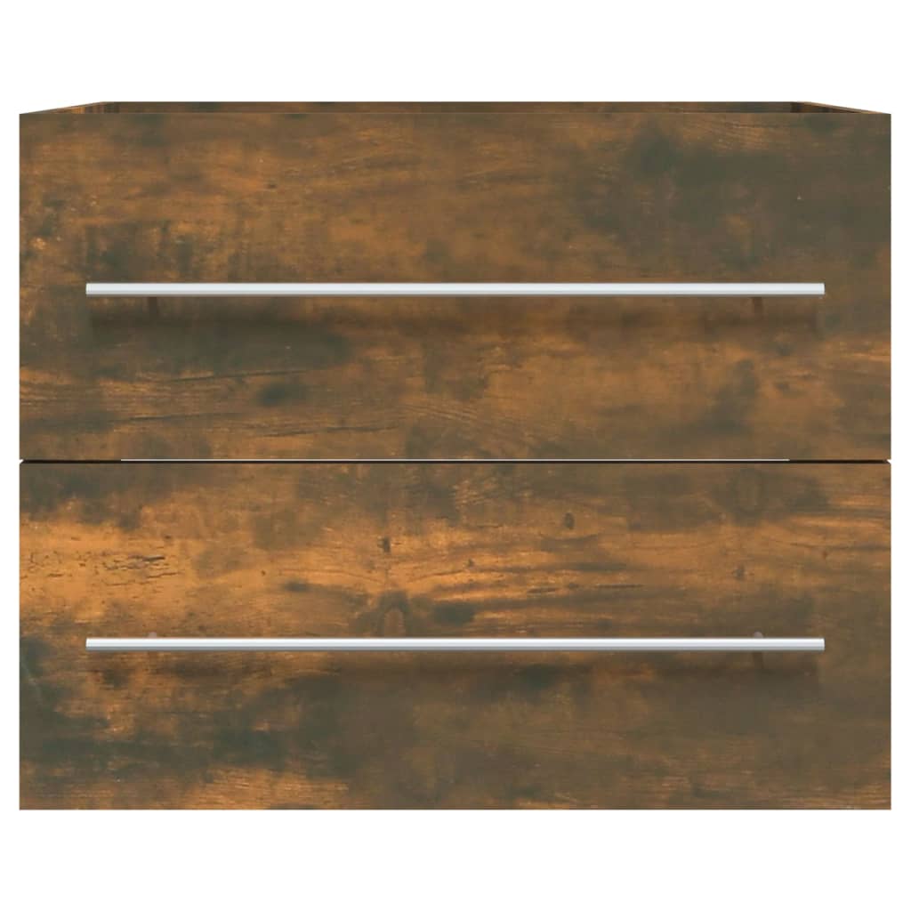 Füstös tölgyszínű szerelt fa mosdószekrény 60 x 38,5 x 48 cm