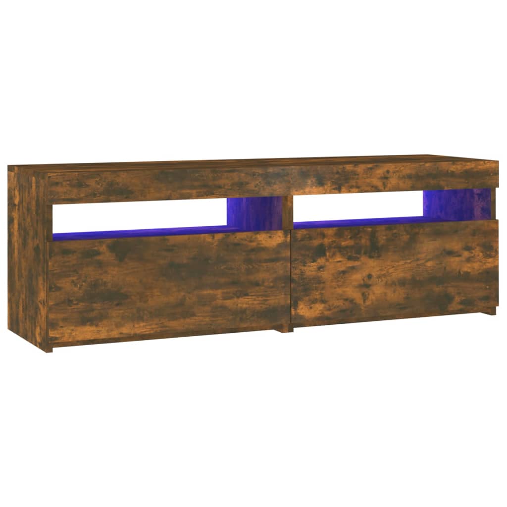 Füstös tölgyszínű tv-szekrény led-világítással 120 x 35 x 40 cm Füstös tölgyszínű tv-szekrény led-világítással 120 x 35 x 40 cm