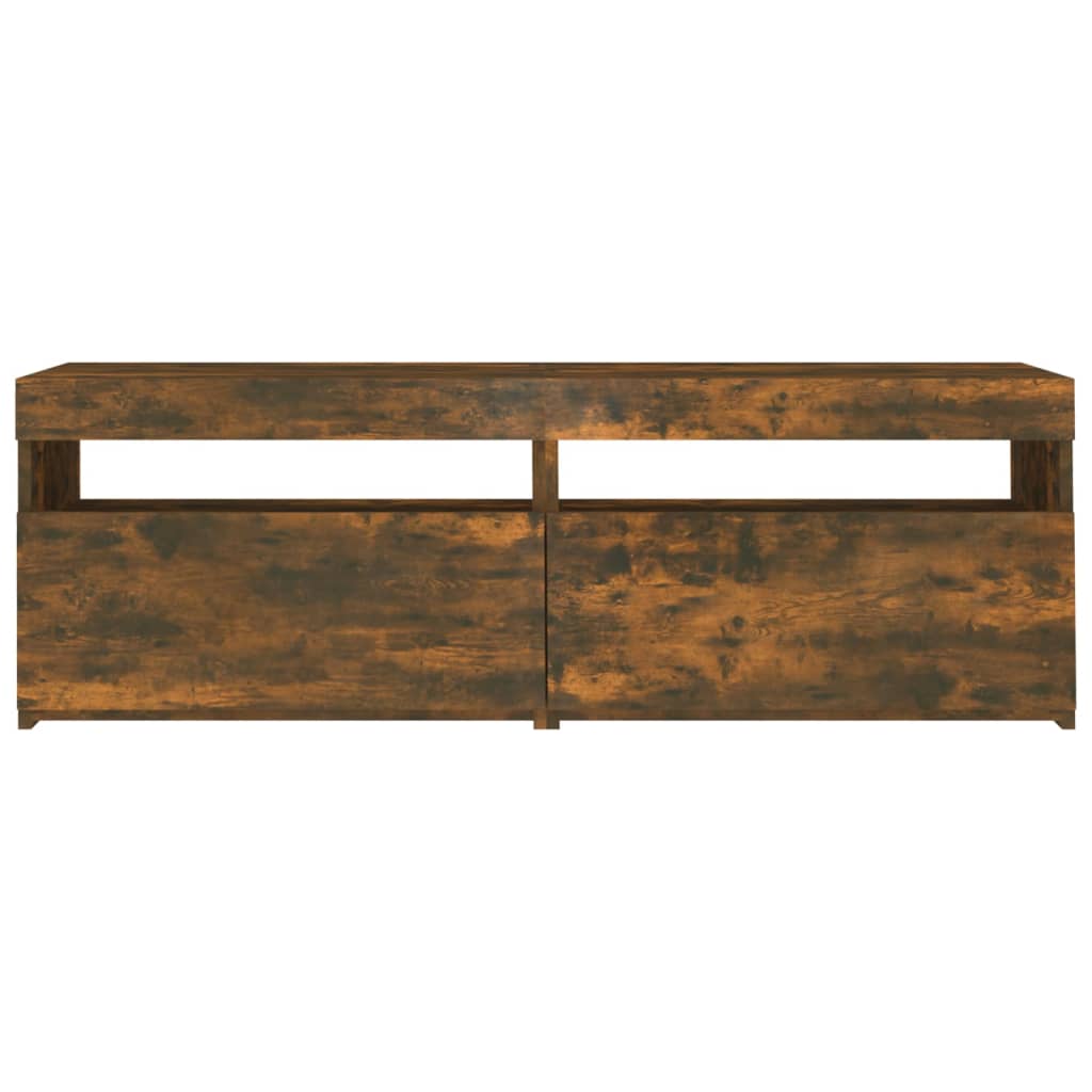 Füstös tölgyszínű tv-szekrény led-világítással 120 x 35 x 40 cm Füstös tölgyszínű tv-szekrény led-világítással 120 x 35 x 40 cm