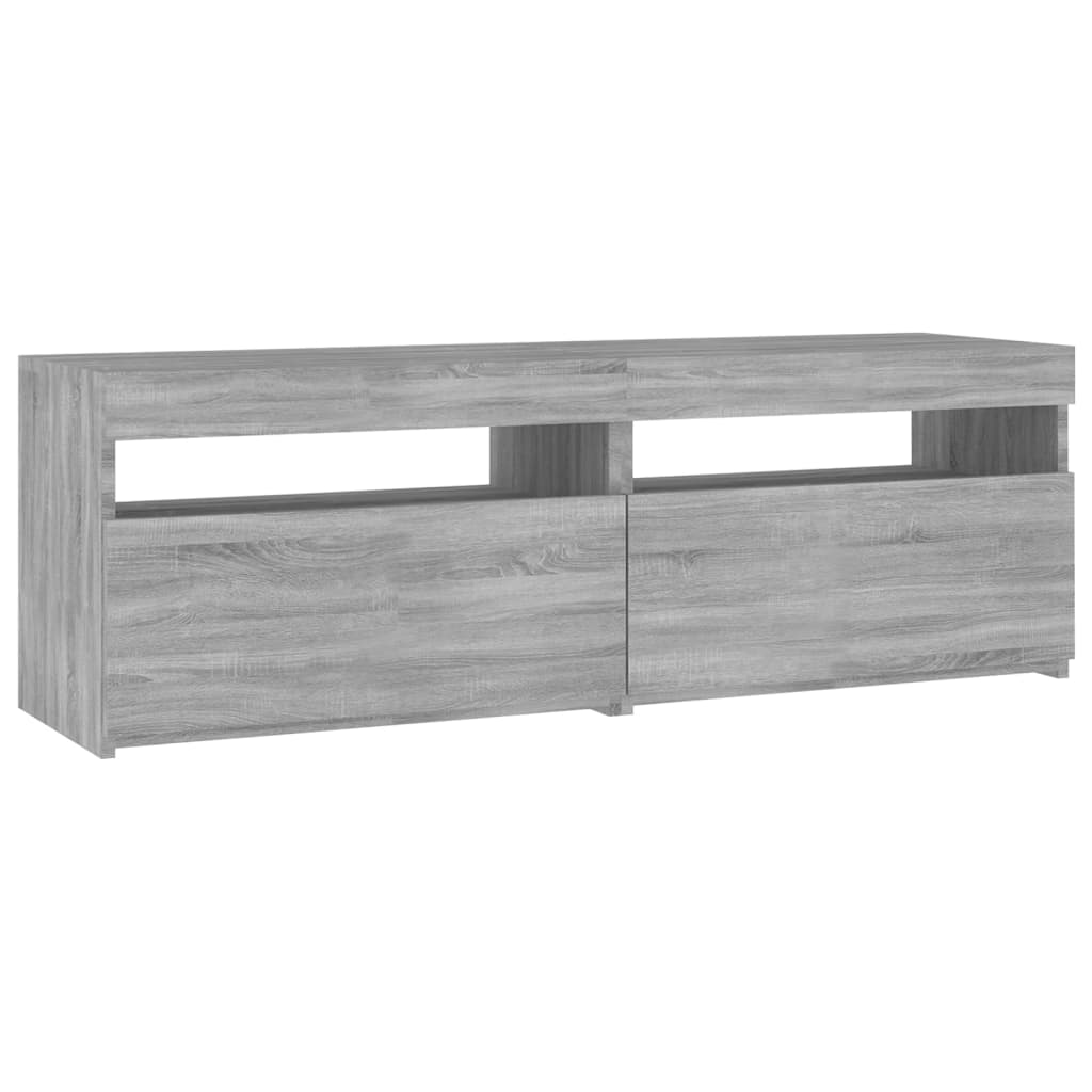 Szürke sonoma színű tv-szekrény led-lámpákkal 120 x 35 x 40 cm Szürke sonoma színű tv-szekrény led-lámpákkal 120 x 35 x 40 cm