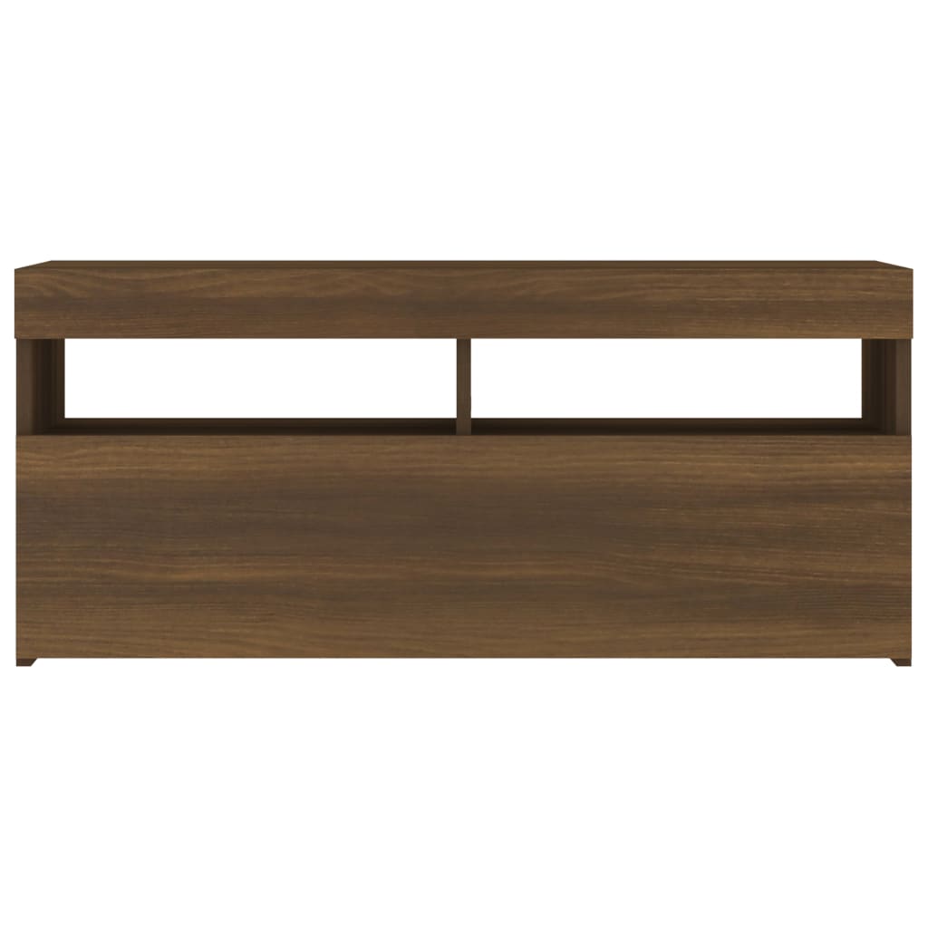 Barna tölgy színű tv-szekrény led-világítással 90 x 35 x 40 cm Barna tölgy színű tv-szekrény led-világítással 90 x 35 x 40 cm