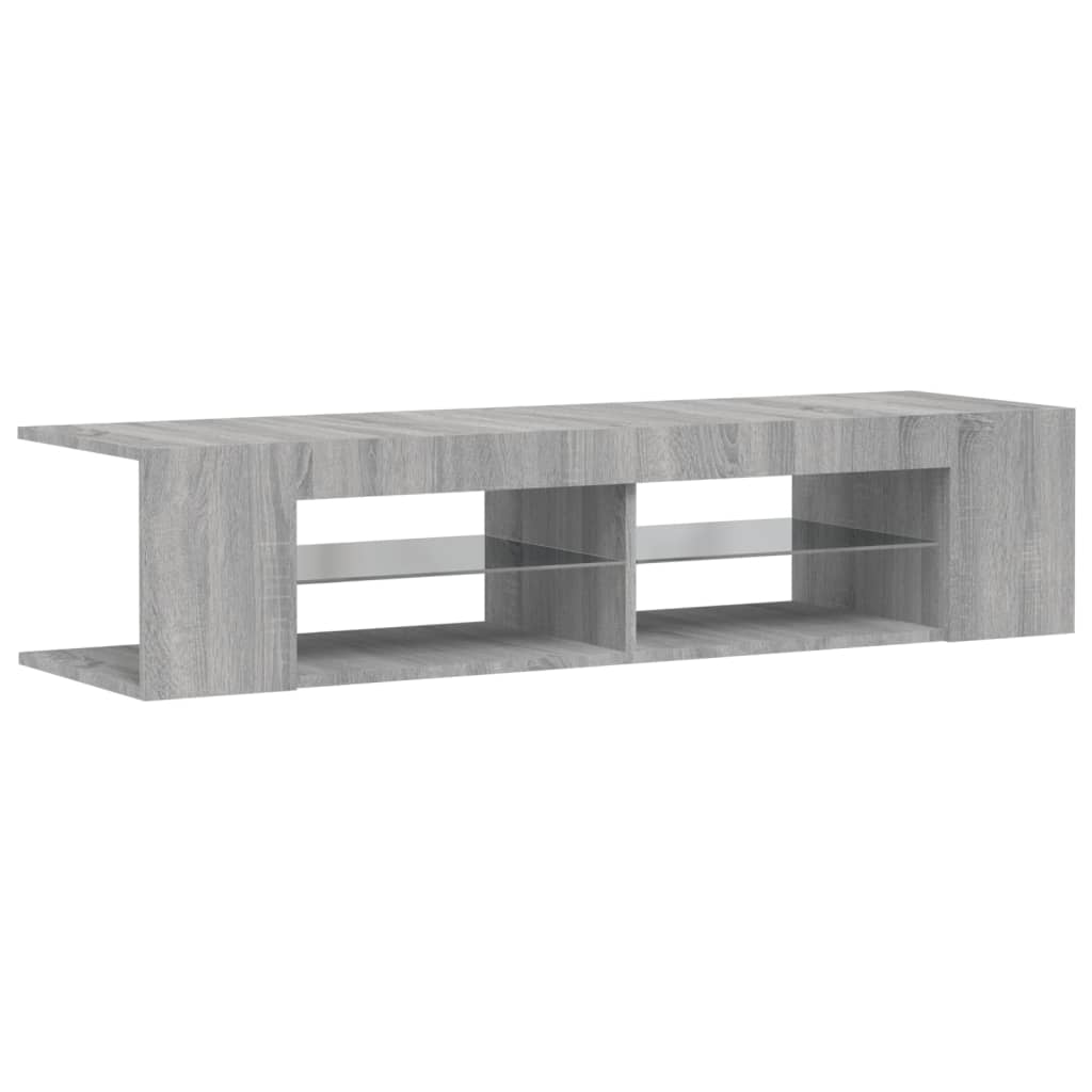 Szürke sonoma színű tv-szekrény led-lámpákkal 135 x 39 x 30 cm Szürke sonoma színű tv-szekrény led-lámpákkal 135 x 39 x 30 cm