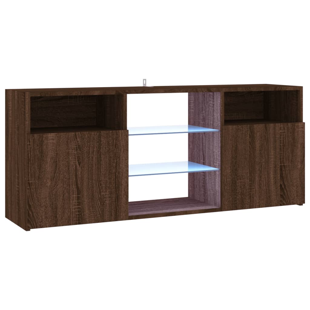 Barna tölgy színű led-es tv-szekrény 120x30x50 cm Barna tölgy színű led-es tv-szekrény 120x30x50 cm