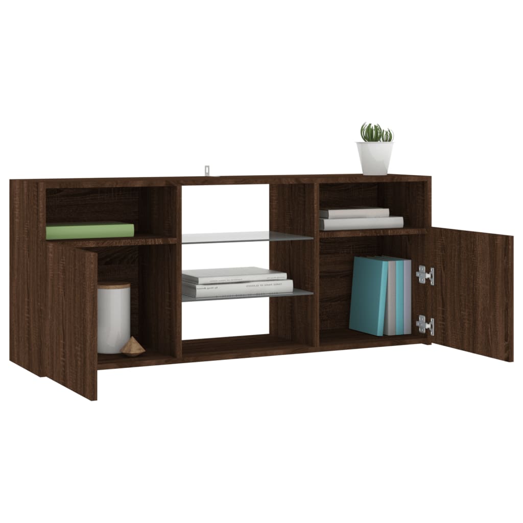 Barna tölgy színű led-es tv-szekrény 120x30x50 cm Barna tölgy színű led-es tv-szekrény 120x30x50 cm