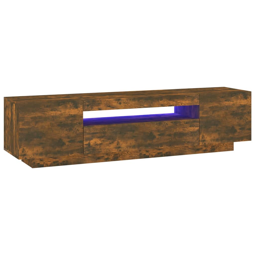 Füstös tölgyszínű tv-szekrény led-világítással 160x35x40 cm Füstös tölgyszínű tv-szekrény led-világítással 160x35x40 cm