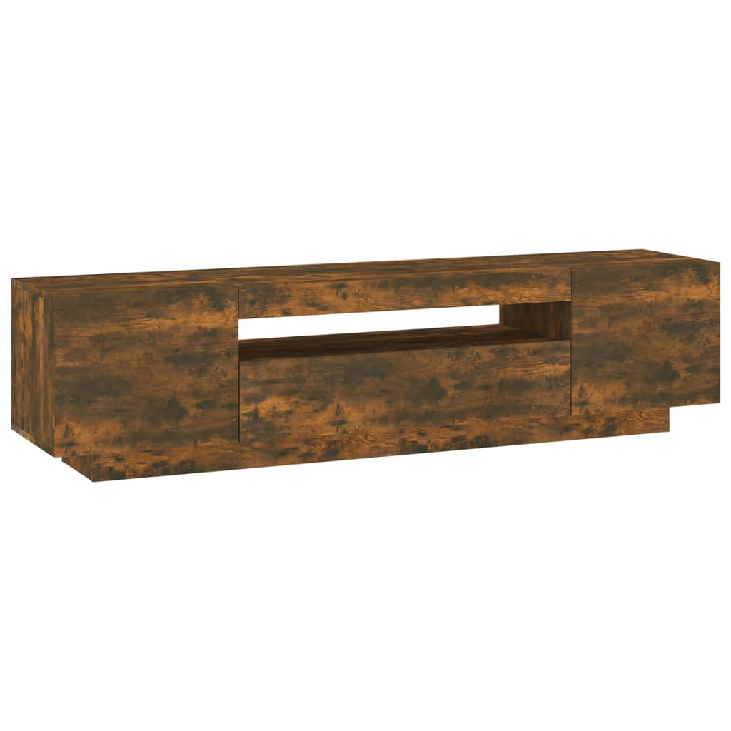 Füstös tölgyszínű tv-szekrény led-világítással 160x35x40 cm Füstös tölgyszínű tv-szekrény led-világítással 160x35x40 cm