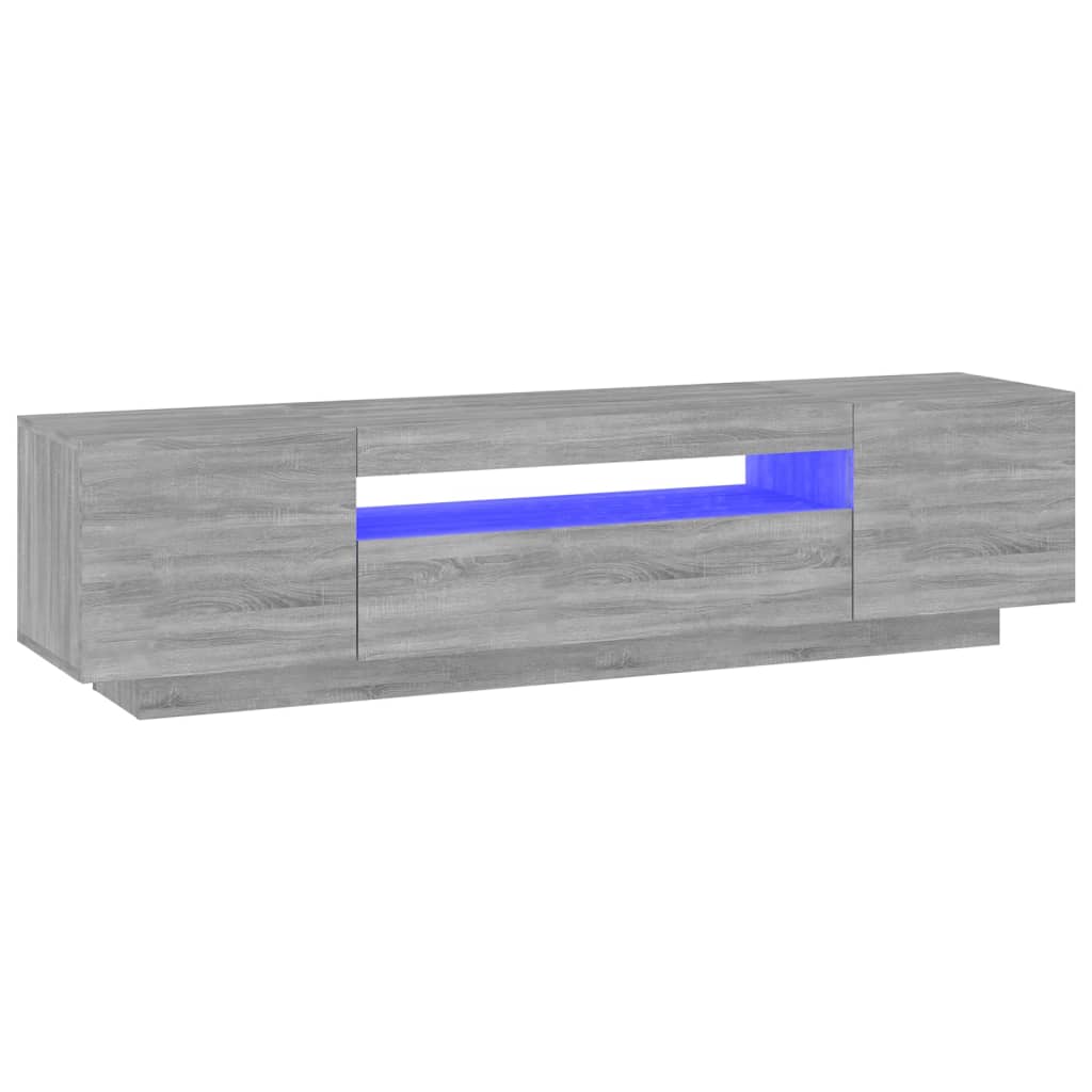 Szürke sonoma színű tv-szekrény led-lámpákkal 160x35x40 cm Szürke sonoma színű tv-szekrény led-lámpákkal 160x35x40 cm