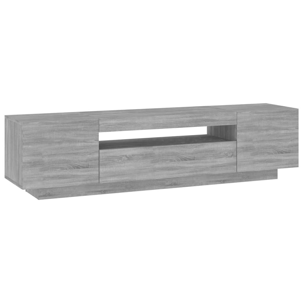 Szürke sonoma színű tv-szekrény led-lámpákkal 160x35x40 cm Szürke sonoma színű tv-szekrény led-lámpákkal 160x35x40 cm