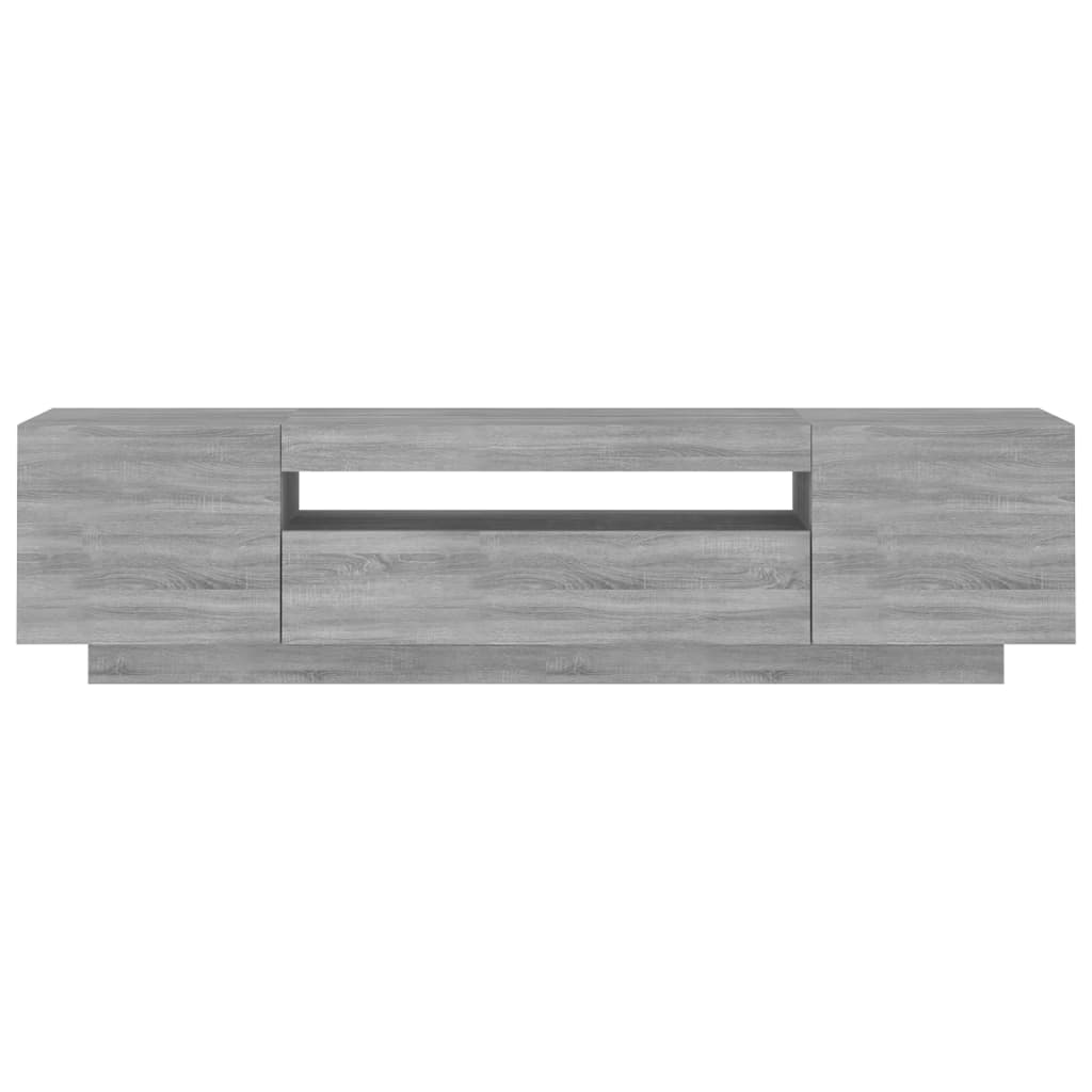 Szürke sonoma színű tv-szekrény led-lámpákkal 160x35x40 cm Szürke sonoma színű tv-szekrény led-lámpákkal 160x35x40 cm