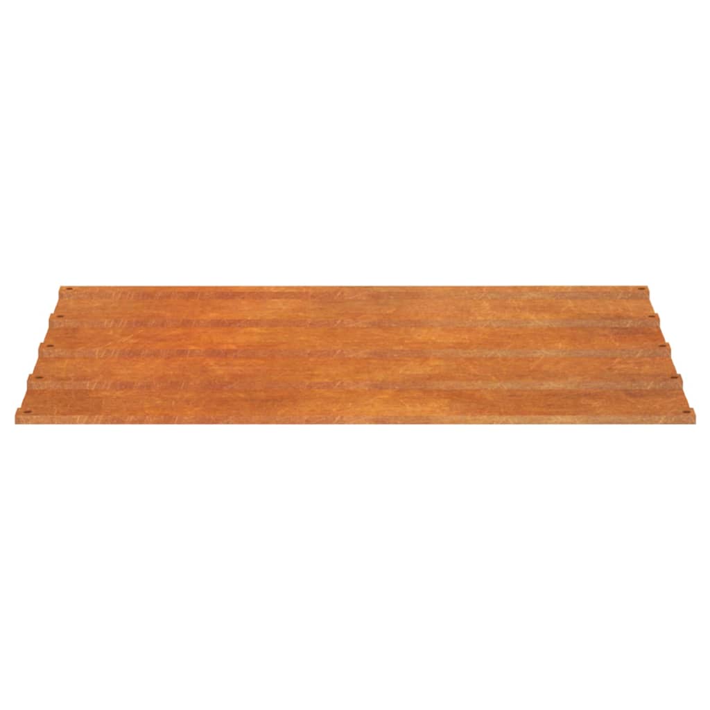 12 db rozsda színű corten acél tetőpanel 60 x 44 cm