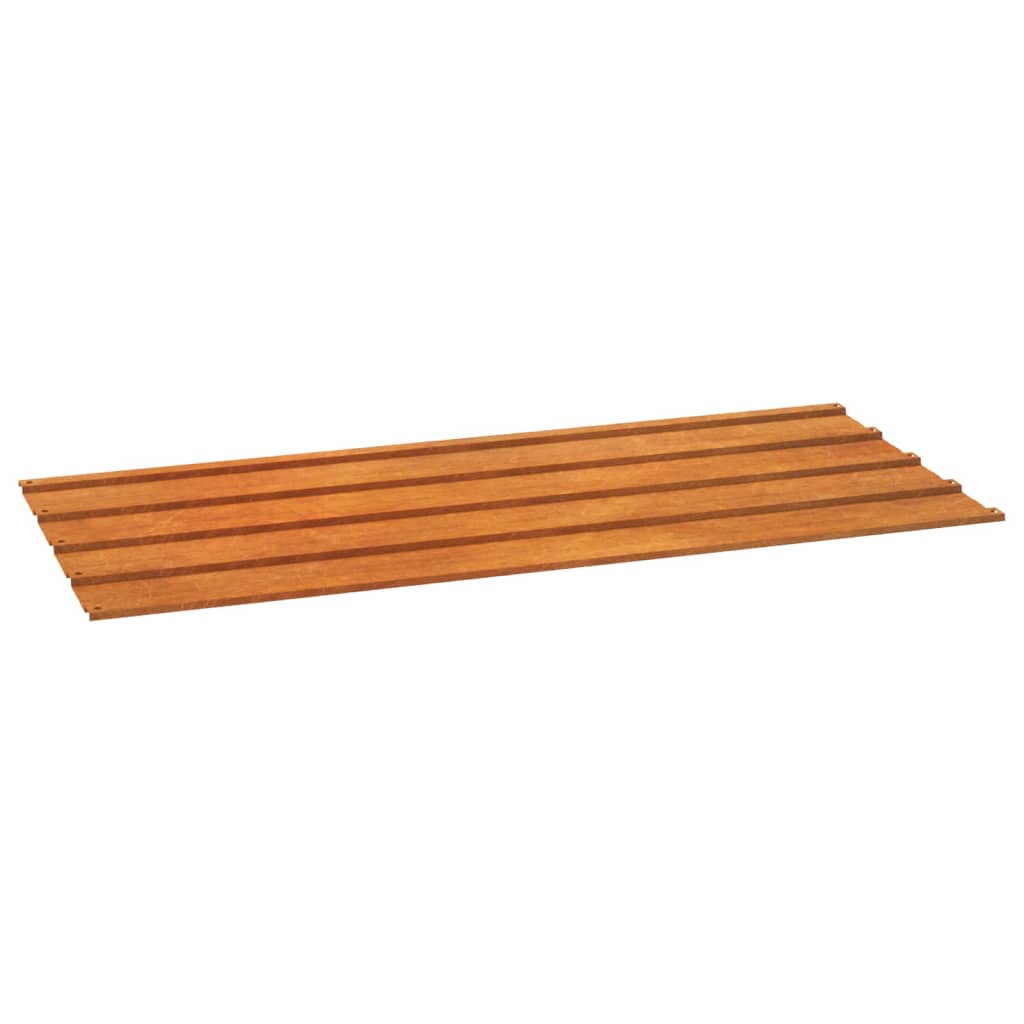 12 db rozsda színű corten acél tetőpanel 100x44 cm