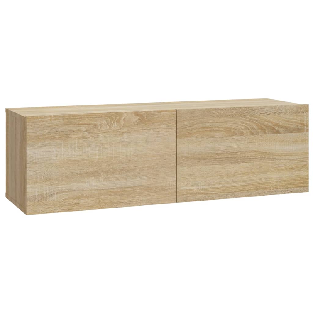 2 db sonoma-tölgyszín szerelt fa fali tv-szekrény 100x30x30 cm 2 db sonoma-tölgyszín szerelt fa fali tv-szekrény 100x30x30 cm