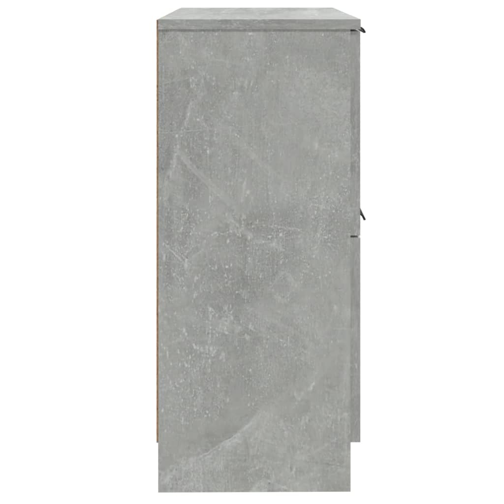 2 db betonszürke szerelt fa tálalószekrény 30 x 30 x 70 cm
