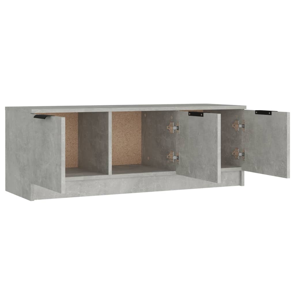 Betonszürke szerelt fa tv-szekrény 102 x 35 x 36,5 cm