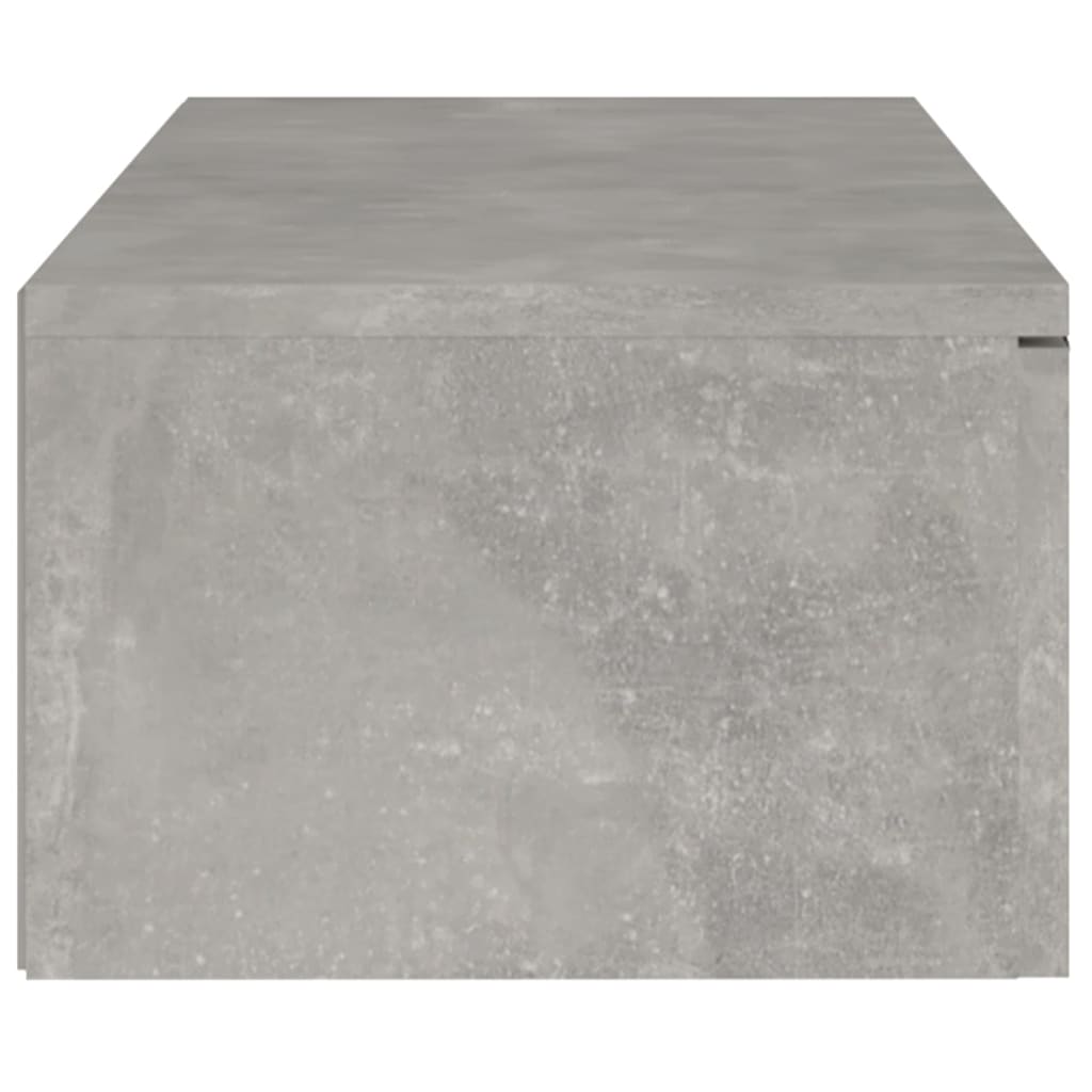 Betonszürke szerelt fa faliszekrény 102 x 30 x 20 cm