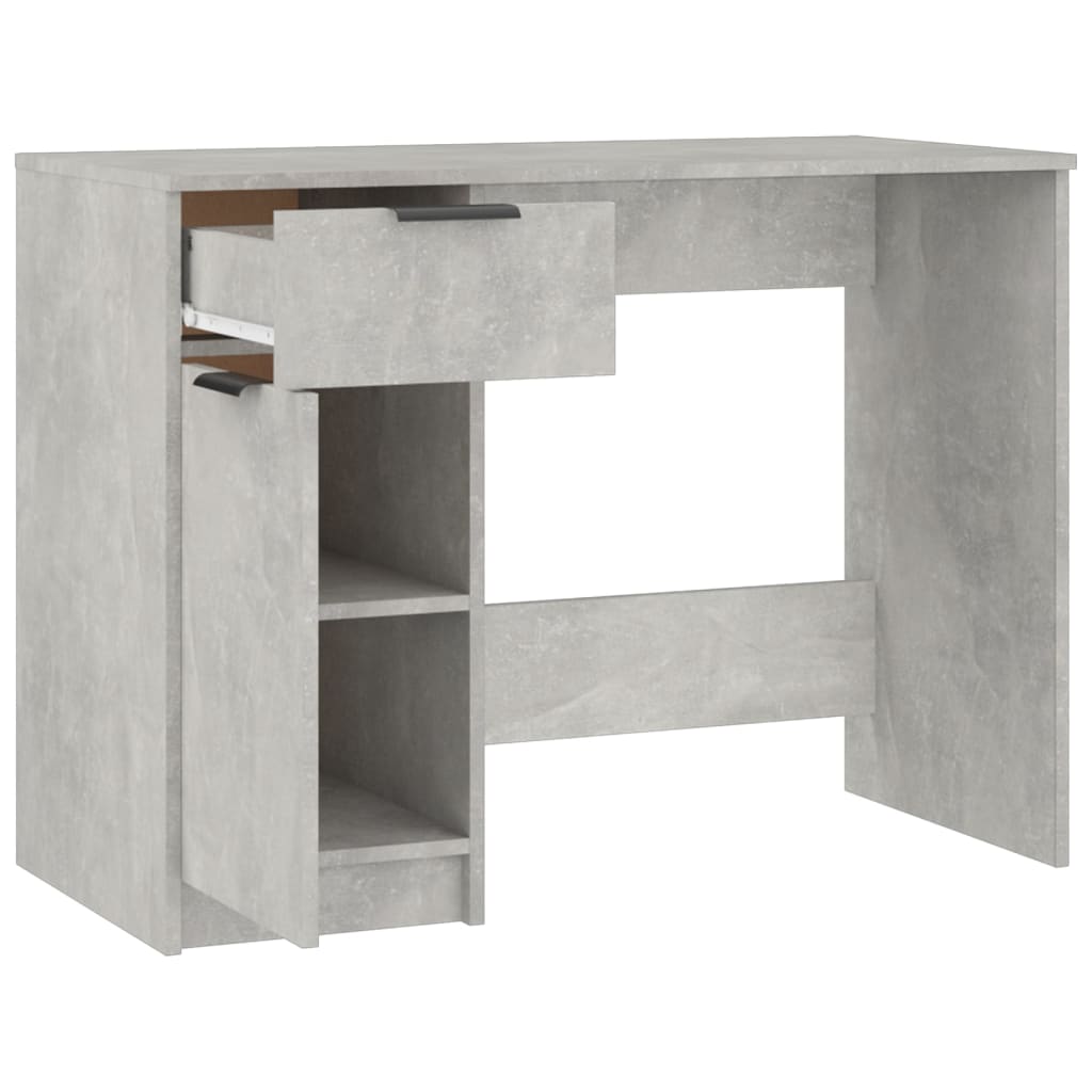 Betonszürke színű szerelt fa íróasztal 100 x 50 x 75 cm