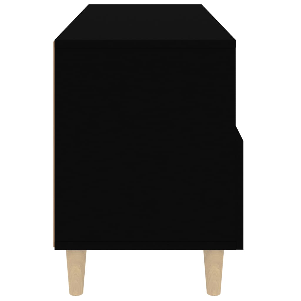 Fekete szerelt fa tv-szekrény 80 x 36 x 50 cm Fekete szerelt fa tv-szekrény 80 x 36 x 50 cm