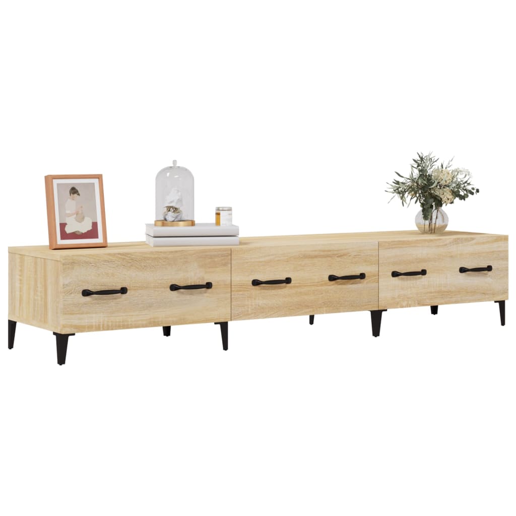 Sonoma-tölgyszínű szerelt fa fali tv-szekrény 150x34,5x30 cm Sonoma-tölgyszínű szerelt fa fali tv-szekrény 150x34,5x30 cm