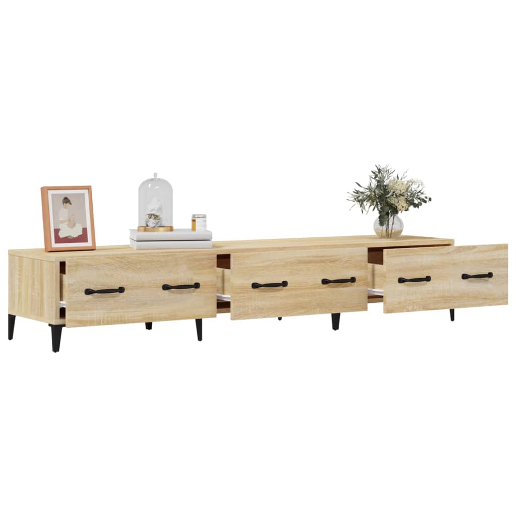 Sonoma-tölgyszínű szerelt fa fali tv-szekrény 150x34,5x30 cm Sonoma-tölgyszínű szerelt fa fali tv-szekrény 150x34,5x30 cm